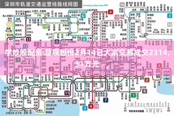 学炒股配资 慧辰股份2月14日大宗交易成交2314.31万元